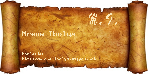 Mrena Ibolya névjegykártya